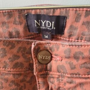 NYDJ Pink Leopard Print Jeans